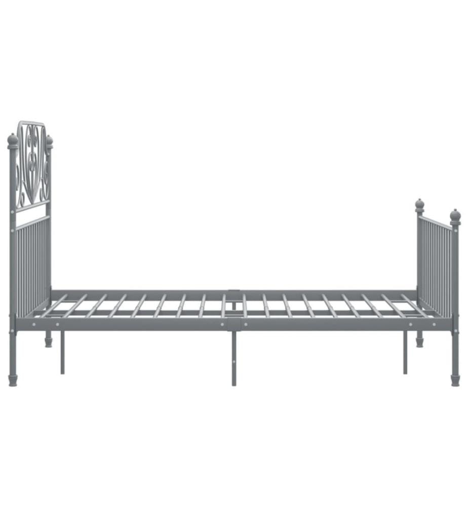 Bettgestell Grau Metall 120x200 cm