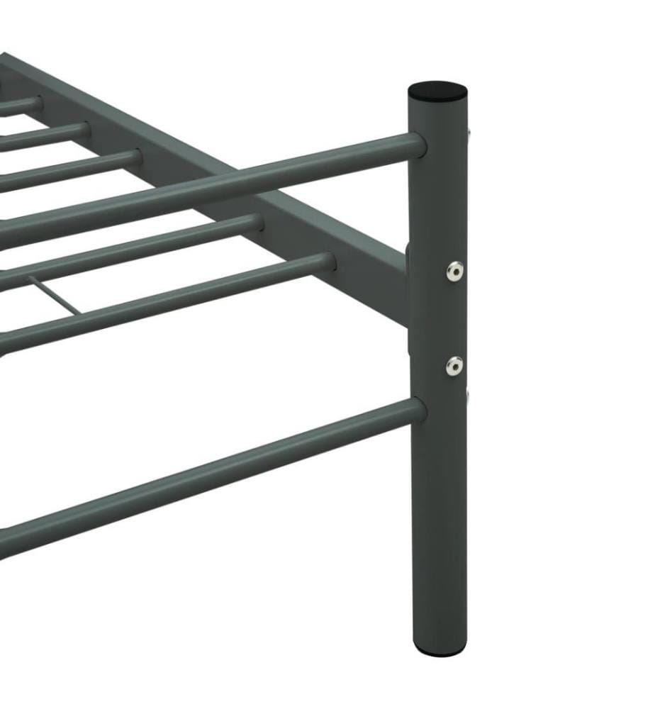 Bettgestell Grau Metall 90×200 cm