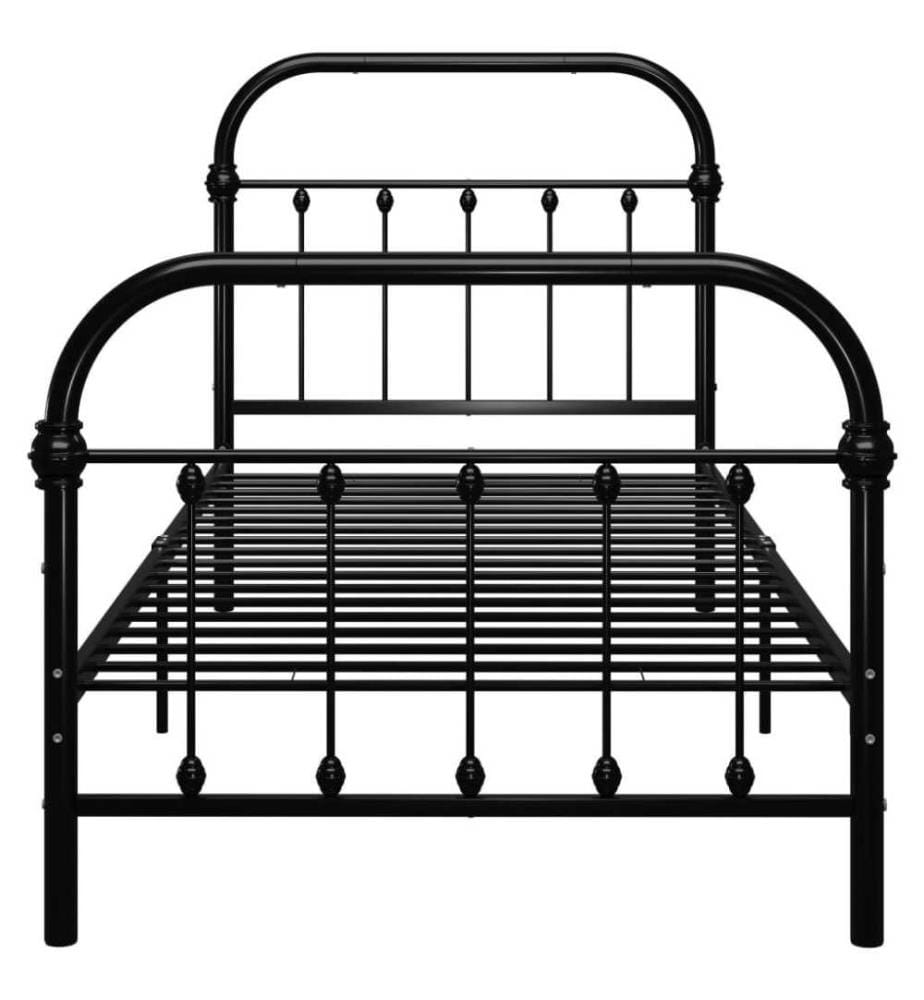 Bettgestell Schwarz Metall 90×200 cm