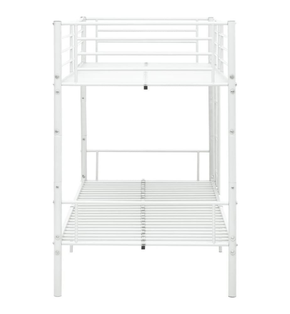 Etagenbett Weiss Metall 90×200 cm