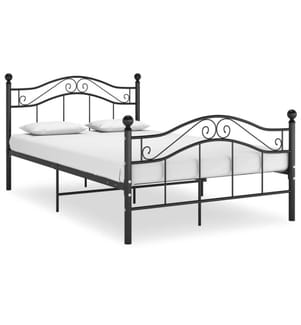 Bett Schwarz Metall 120x200 cm