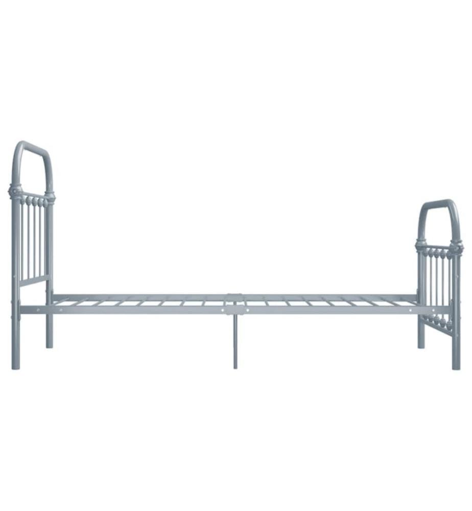 Bettgestell Grau Metall 90×200 cm
