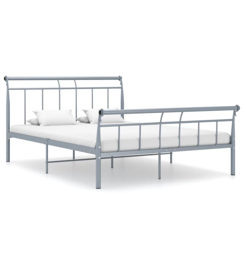 Bettgestell Grau Metall 140x200 cm