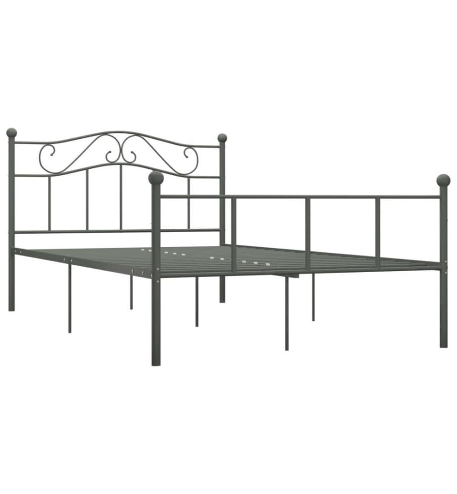 Bettgestell Grau Metall 120x200 cm