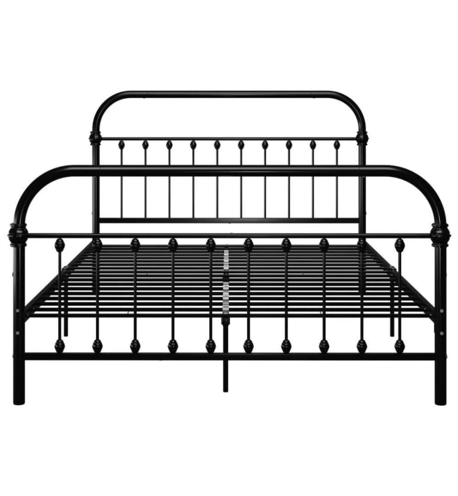 Bettgestell Schwarz Metall 140×200 cm