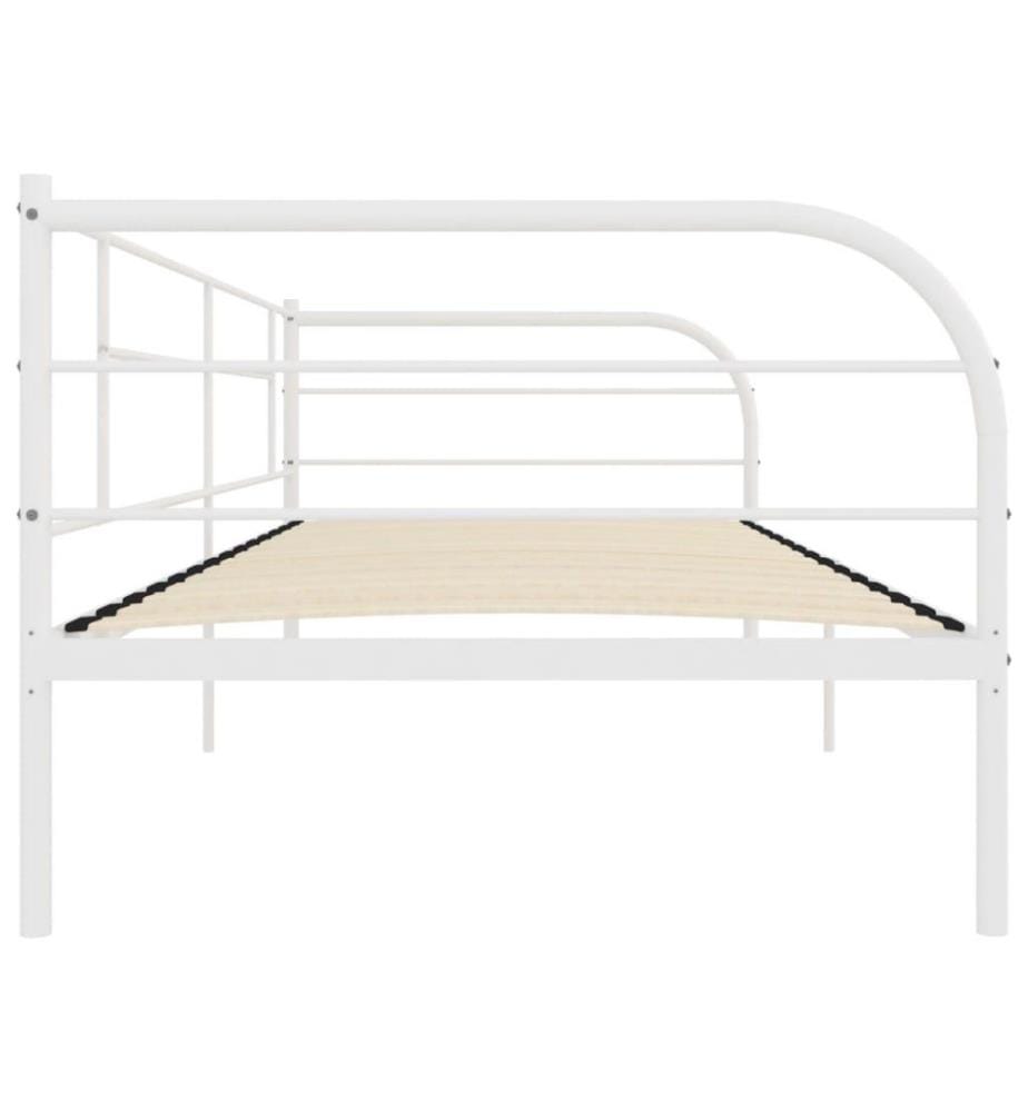 Cadre de lit de repos Blanc Métal 90 x 200 cm