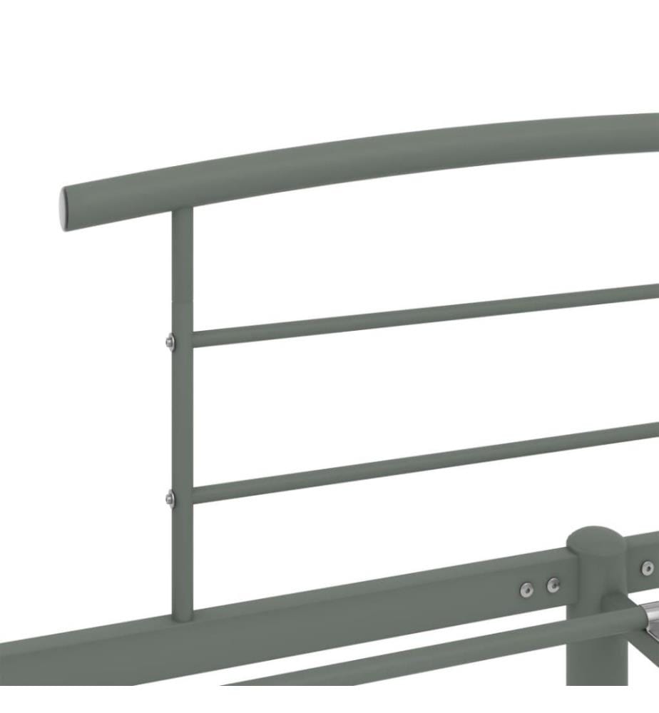Bettgestell Grau Metall 160x200 cm