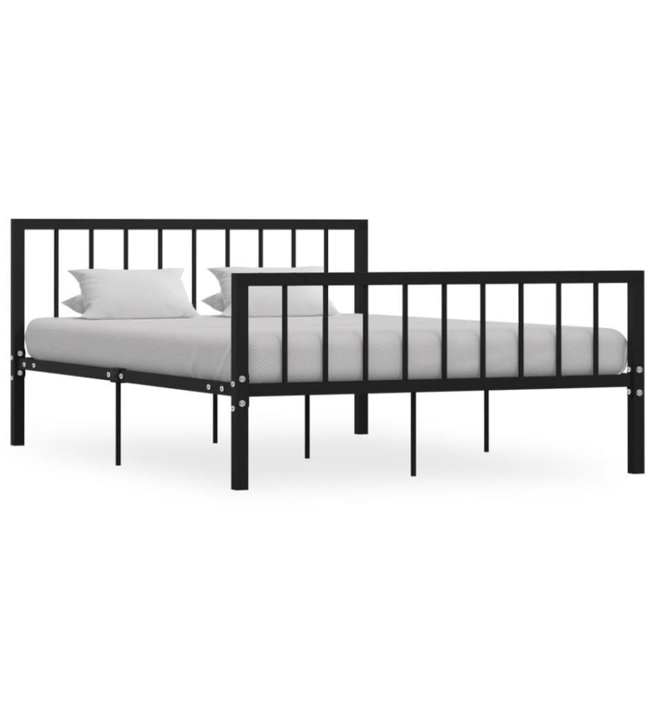 Bettgestell Schwarz Metall 140×200 cm