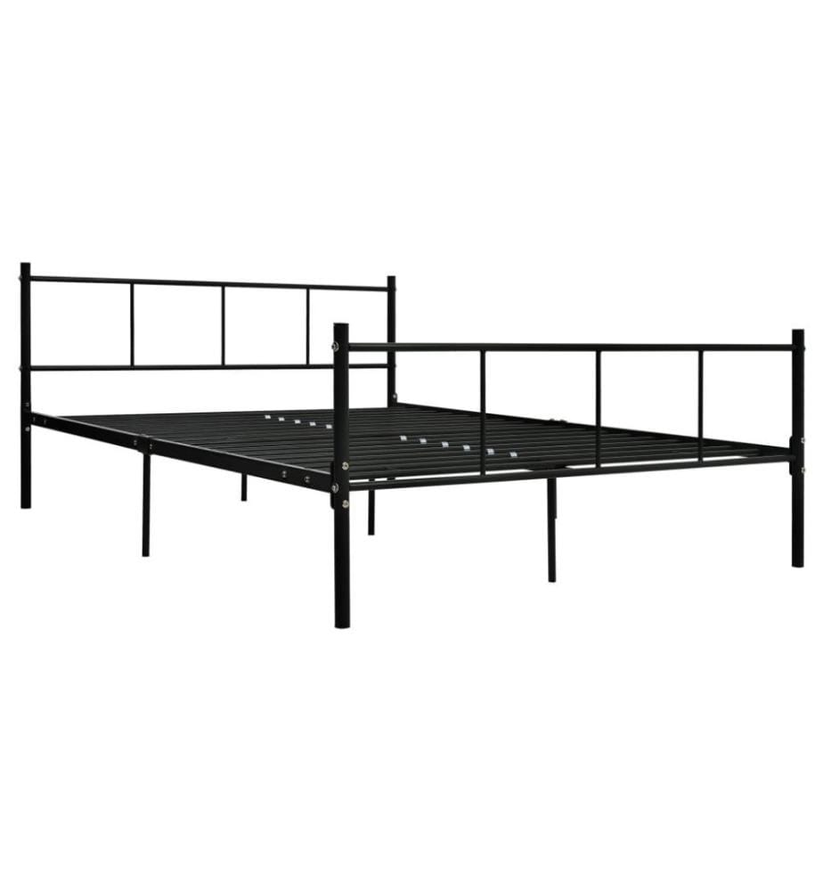 Bettgestell Schwarz Metall 140×200 cm