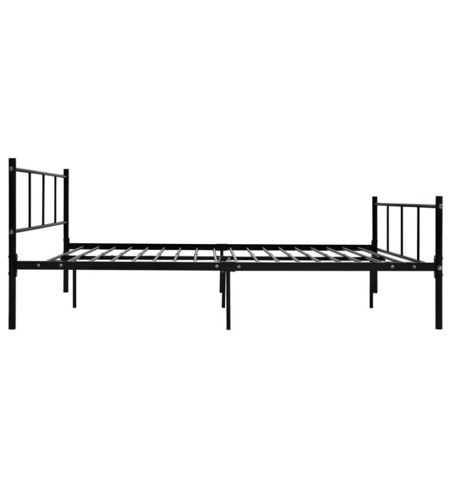 Bettgestell Schwarz Metall 140×200 cm