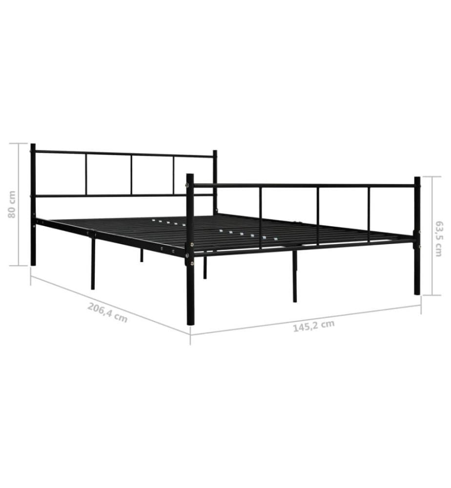 Bettgestell Schwarz Metall 140×200 cm