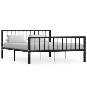 Bettgestell Schwarz Metall 160×200 cm