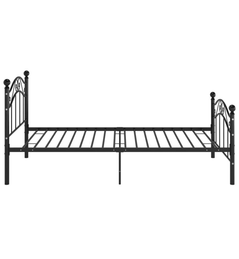 Bett Schwarz Metall 90x200 cm