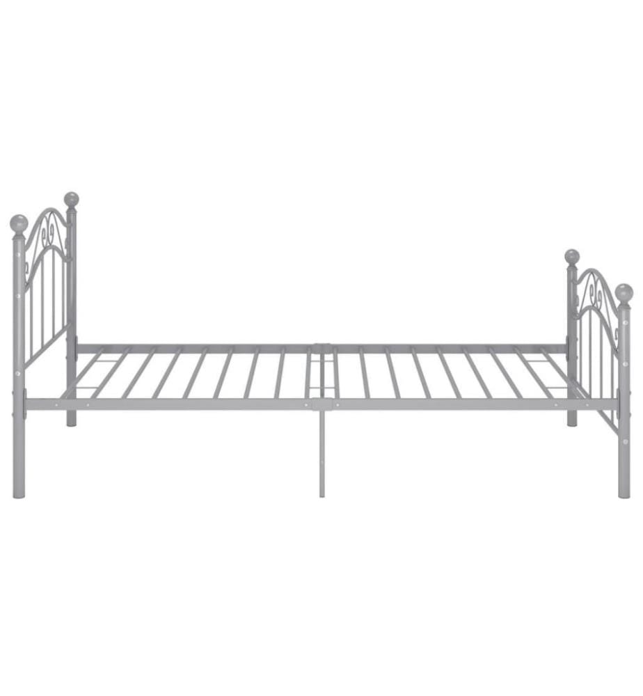 Bett Grau Metall 100x200 cm