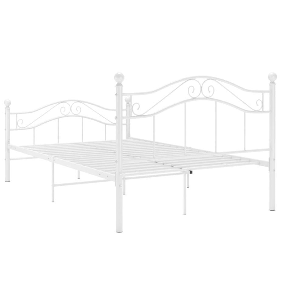 Bett Weiss Metall 120x200 cm
