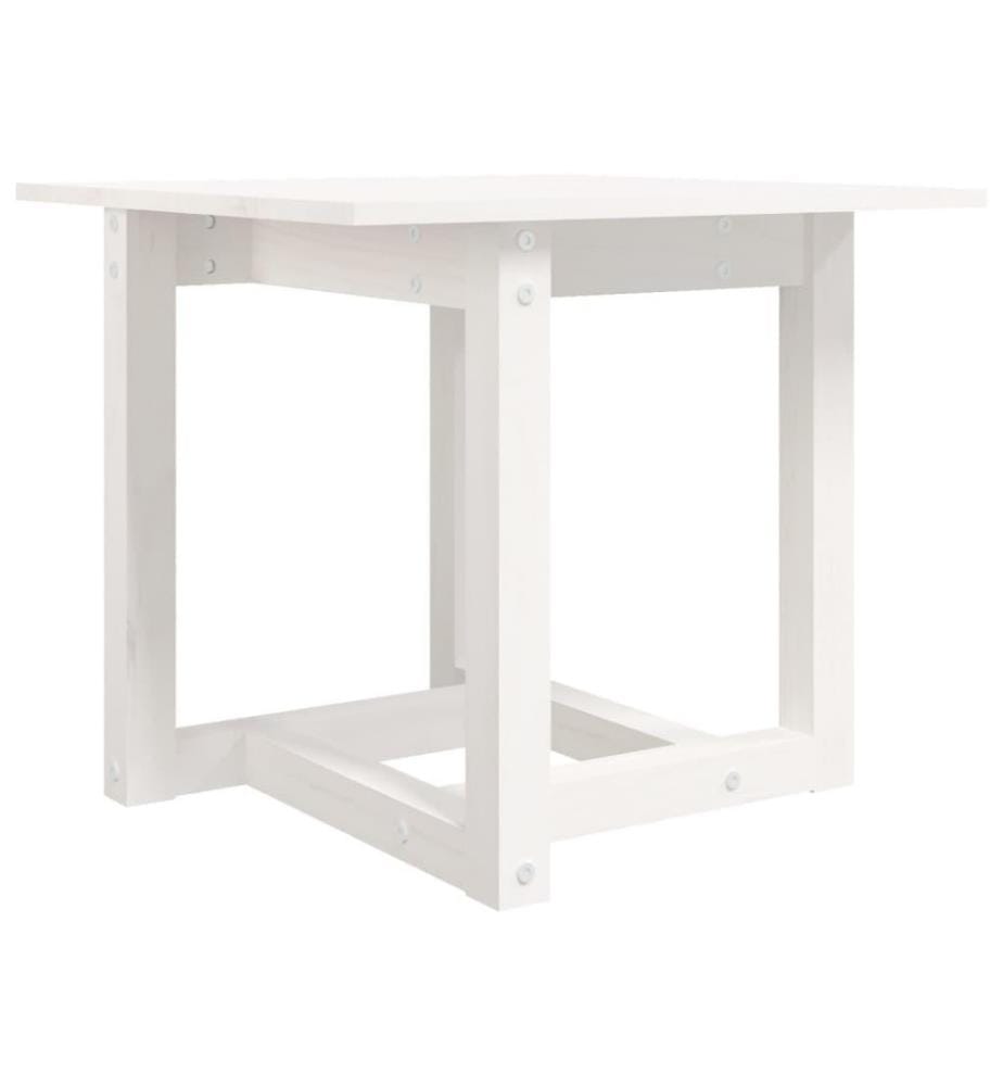 Couchtisch Weiss 50x50x45 cm Massivholz Kiefer