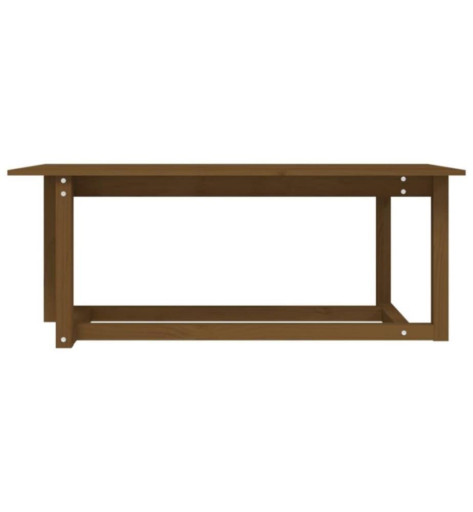 Table basse Marron miel 110x55x45 cm Bois massif de pin
