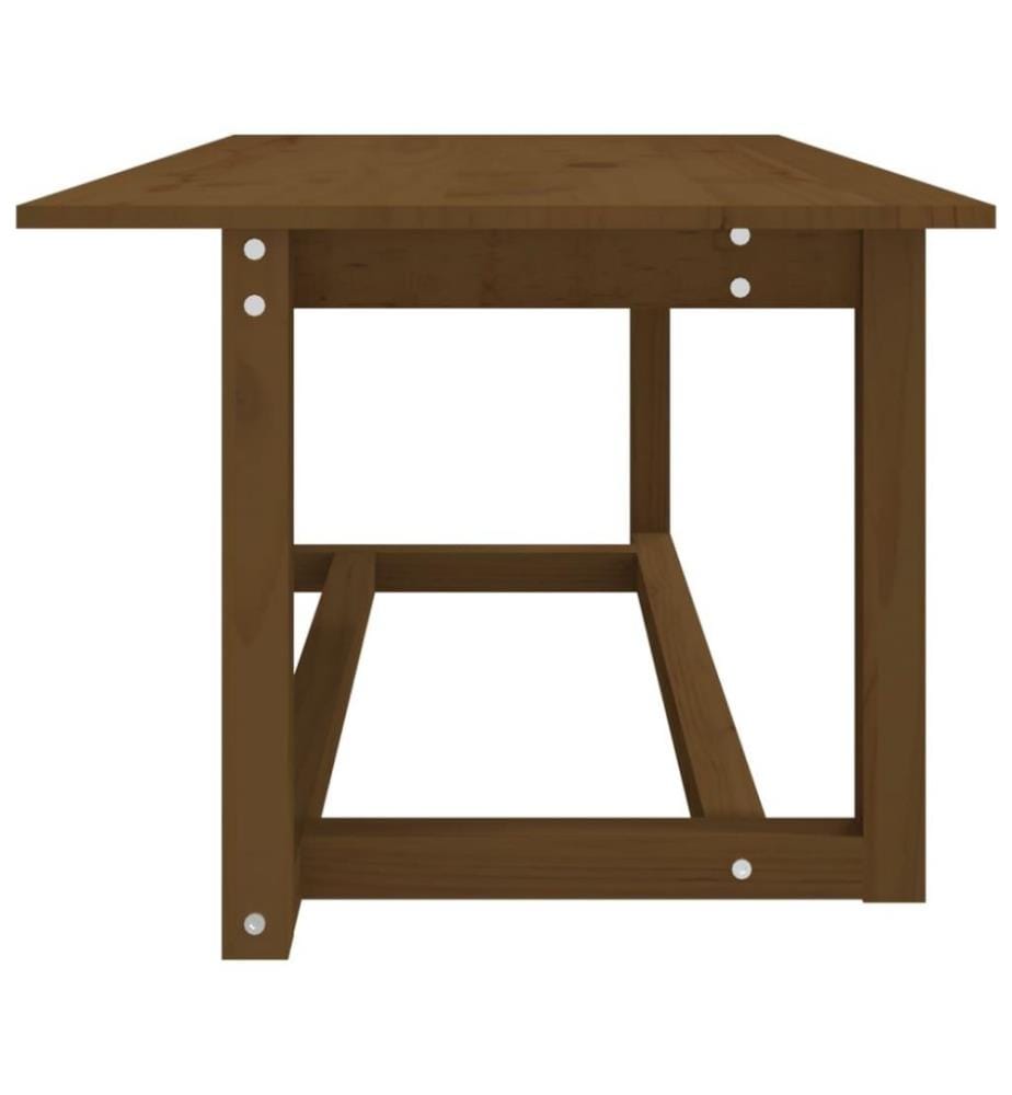 Table basse Marron miel 110x55x45 cm Bois massif de pin