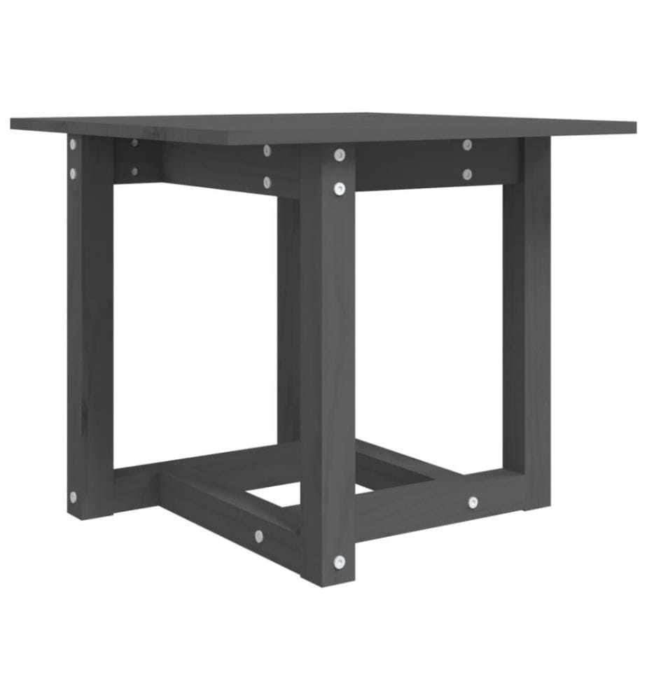 Couchtisch Grau 50x50x45 cm Massivholz Kiefer