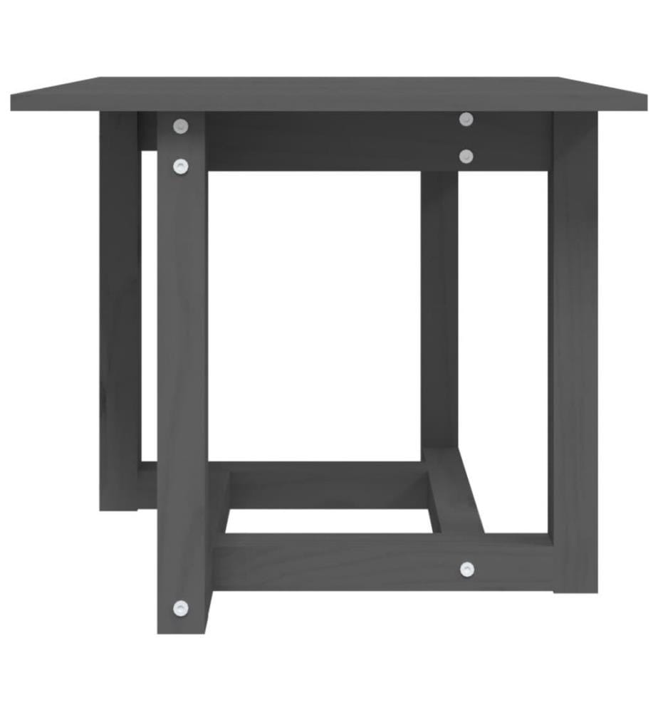 Couchtisch Grau 50x50x45 cm Massivholz Kiefer