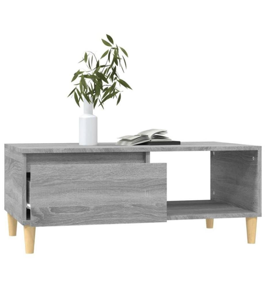 Couchtisch Grau Sonoma 90x50x36,5 cm Holzwerkstoff