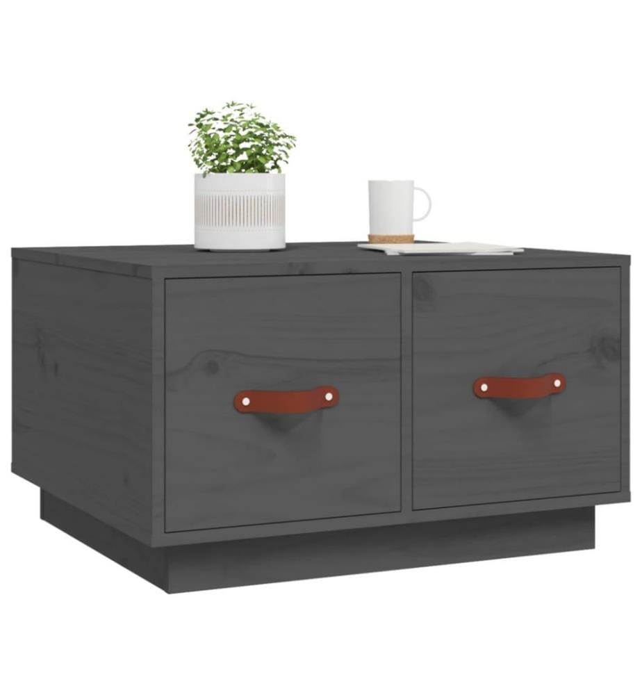 Couchtisch Grau 60x53x35 cm Massivholz Kiefer