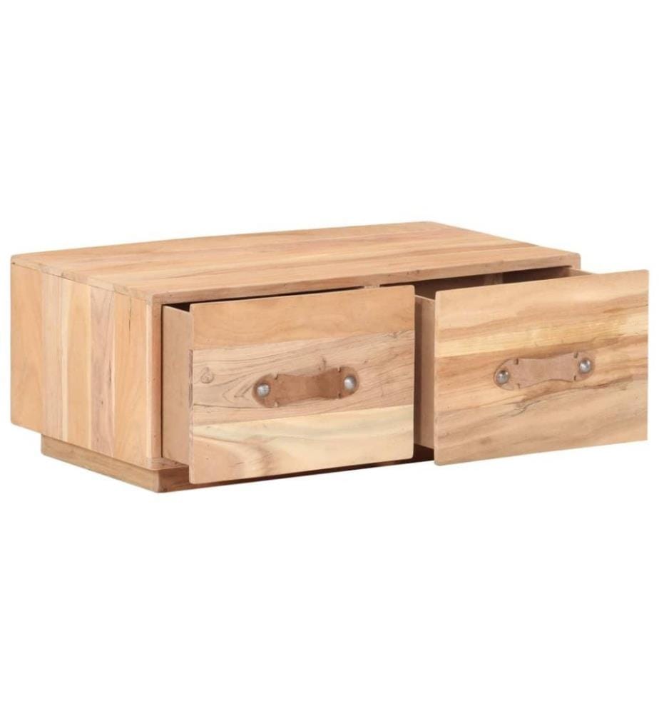 Couchtisch 90 x 50 x 35 cm Recyceltes Massivholz