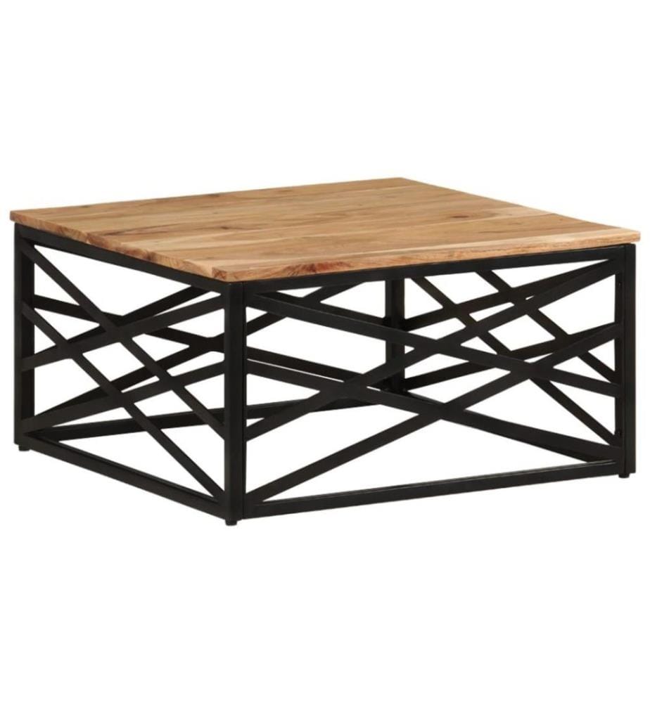 Couchtisch 68x68x35 cm Massivholz Akazie