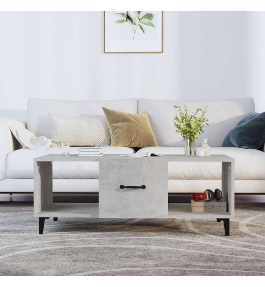 Couchtisch Betongrau 102x50x40 cm Holzwerkstoff