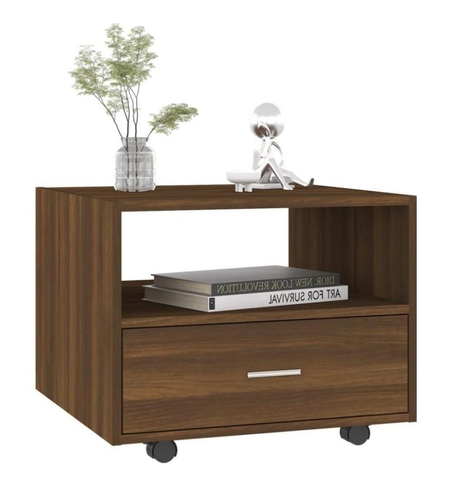 Couchtisch Braun Eichen-Optik 55x55x40 cm Holzwerkstoff