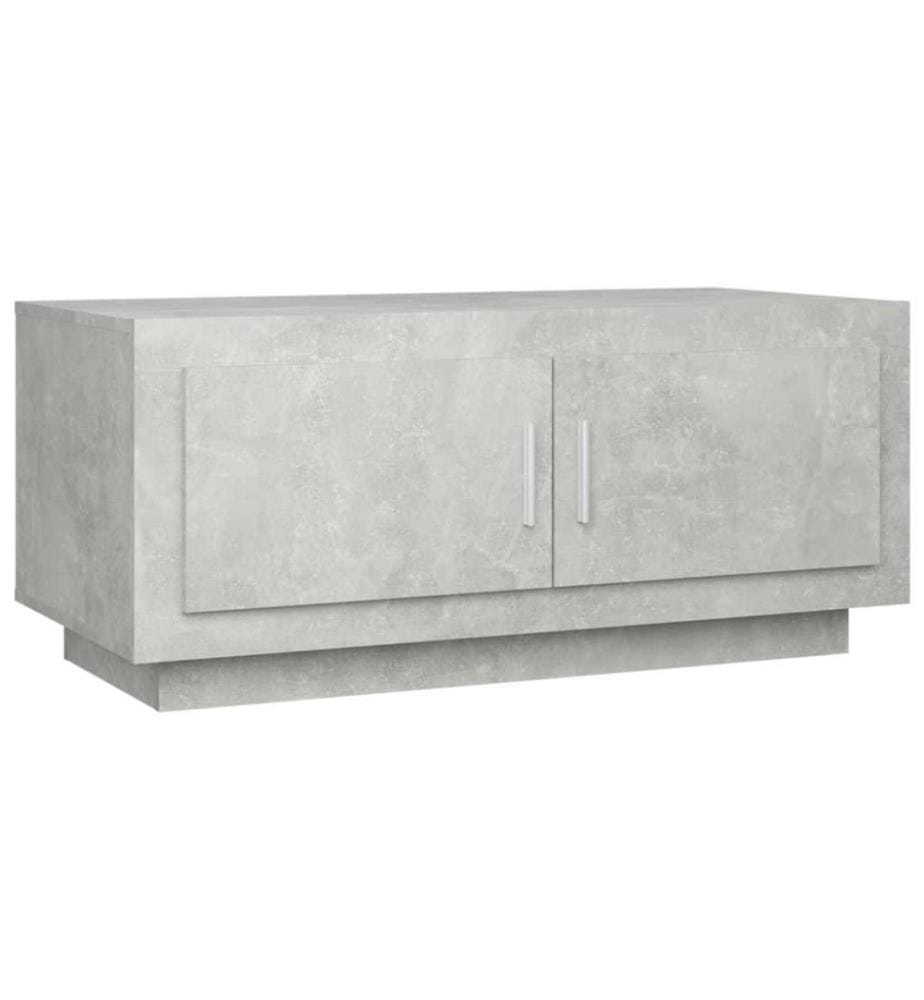 Table basse Gris béton 102x50x45 cm Bois d'ingénierie