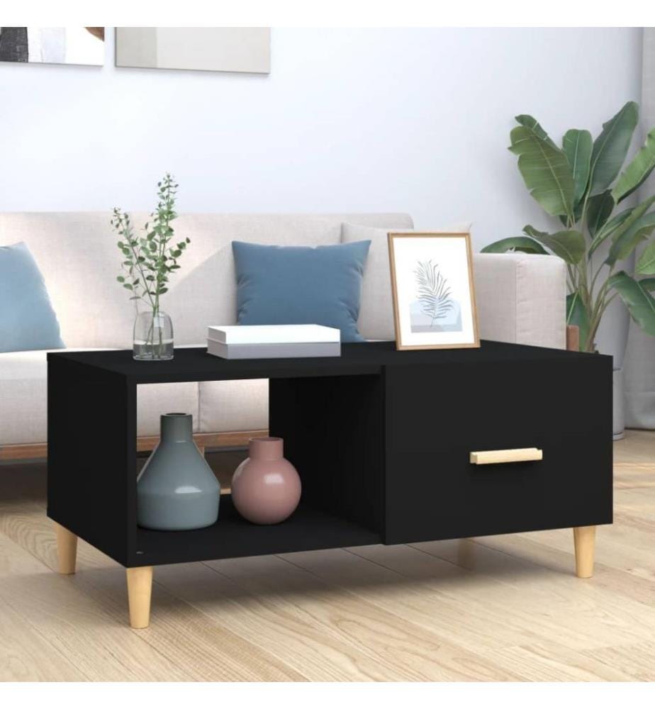 Couchtisch Schwarz 89,5x50x40 cm Holzwerkstoff