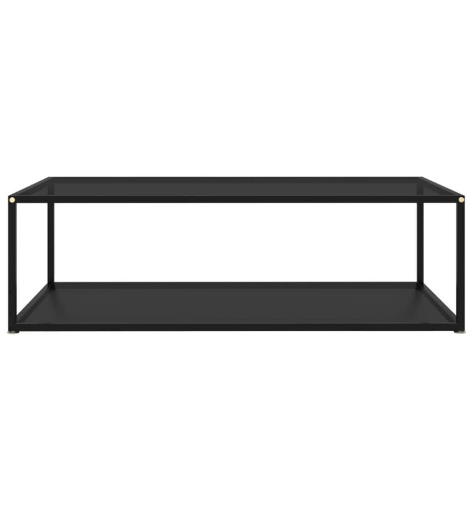 Coffee Table Black 120x60x35 cm Tempered Glass