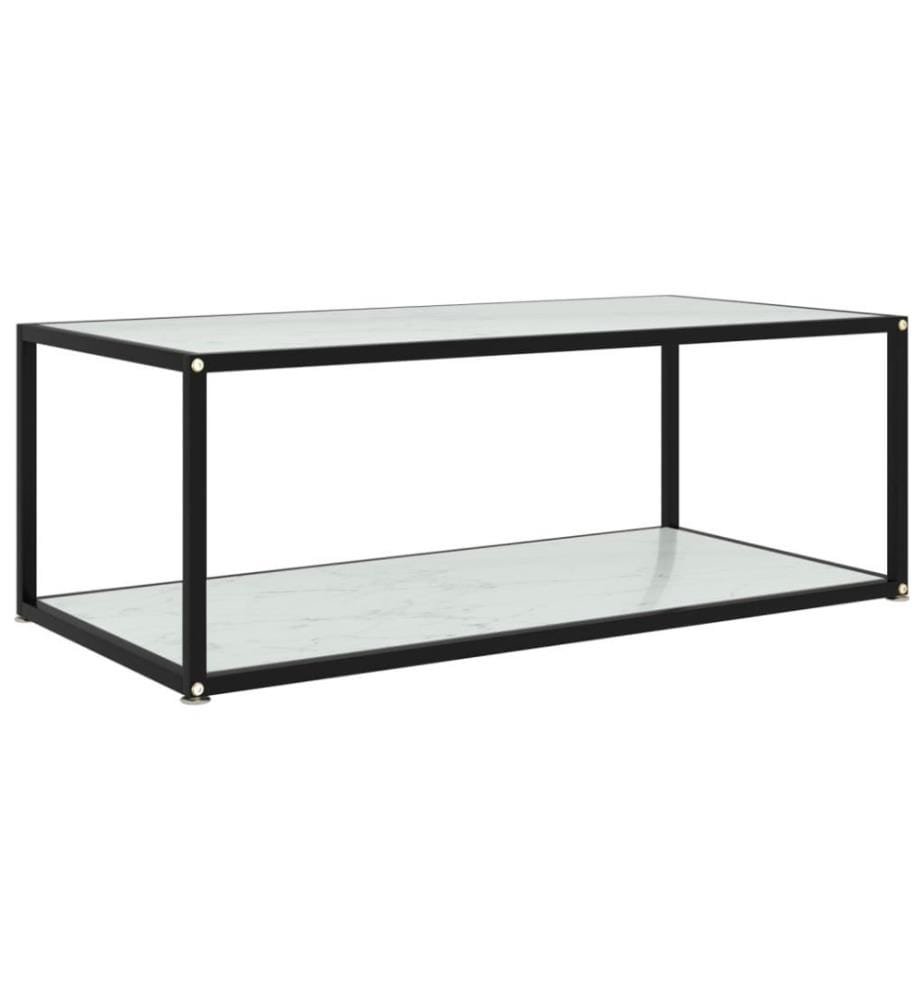 Couchtisch Weiss 100x50x35 cm Hartglas