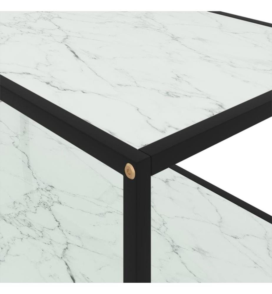 Couchtisch Weiss 100x50x35 cm Hartglas