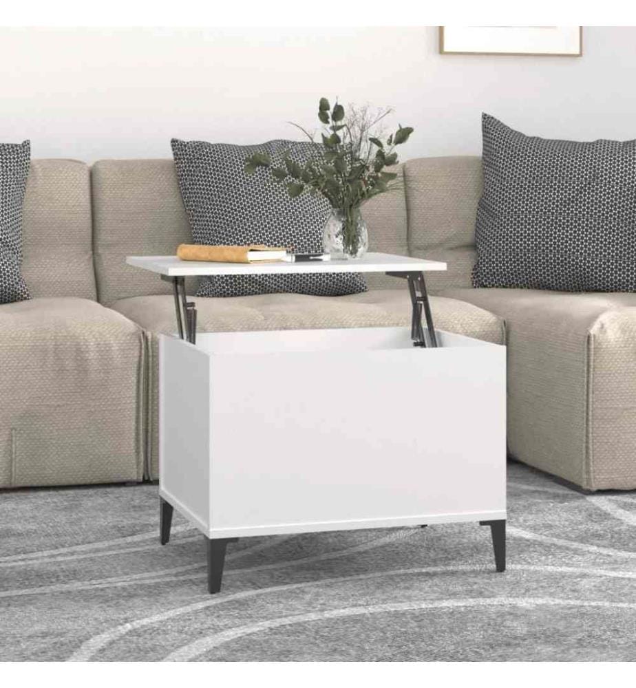Couchtisch Weiss 60x44,5x45 cm Holzwerkstoff