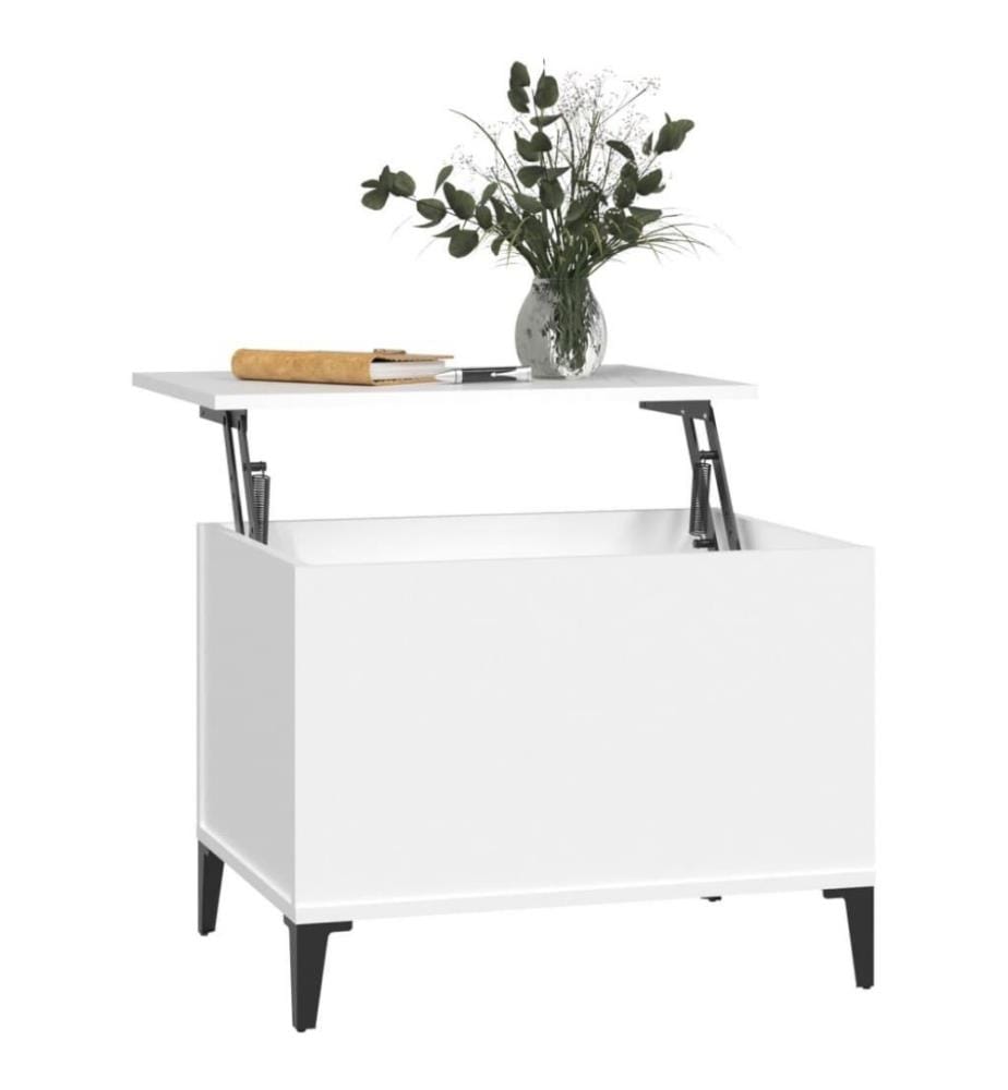 Couchtisch Weiss 60x44,5x45 cm Holzwerkstoff