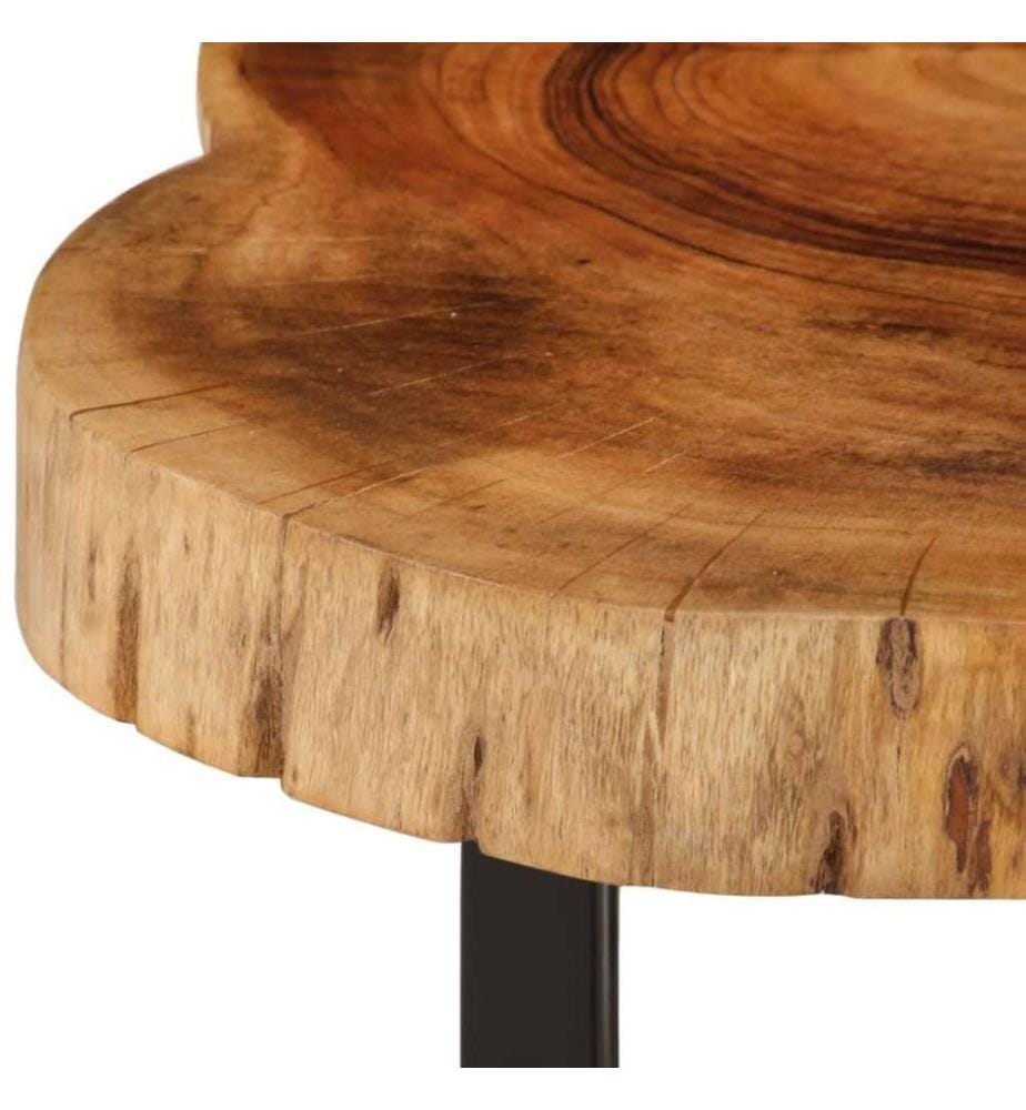 Table basse Bois d'acacia massif 60 x 55 x 25 cm