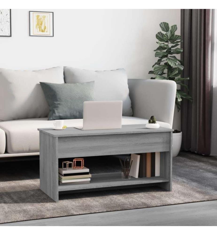 Couchtisch Grau Sonoma 102x50x52,5 cm Holzwerkstoff