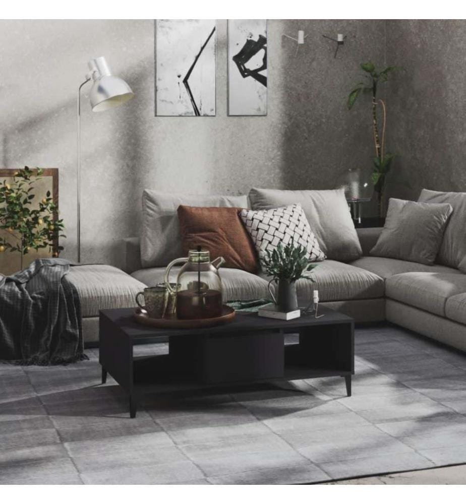 Couchtisch Grau 103,5x60x35 cm Holzwerkstoff