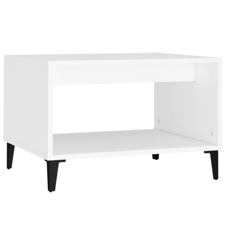 Couchtisch Weiss 60x50x40 cm Holzwerkstoff
