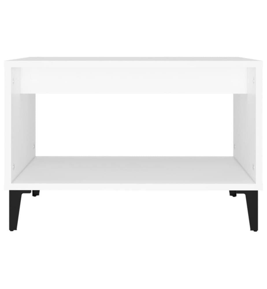 Couchtisch Weiss 60x50x40 cm Holzwerkstoff