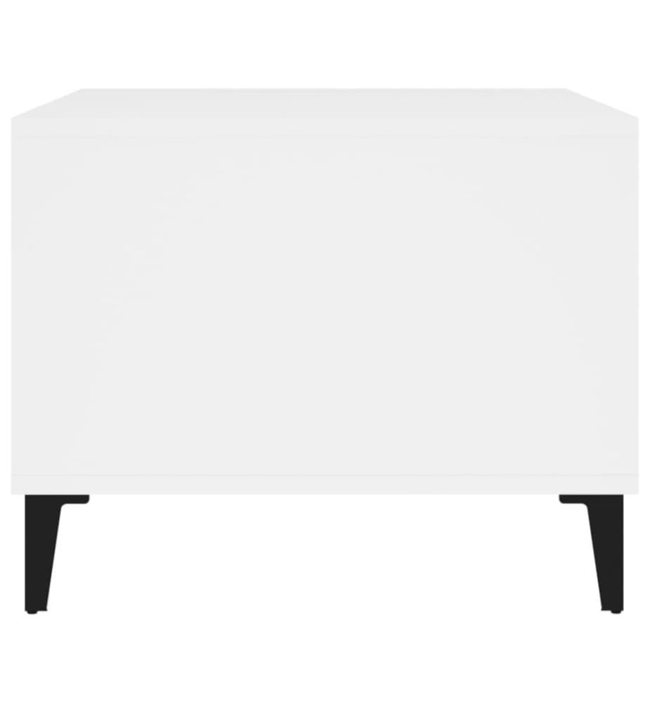 Couchtisch Weiss 60x50x40 cm Holzwerkstoff