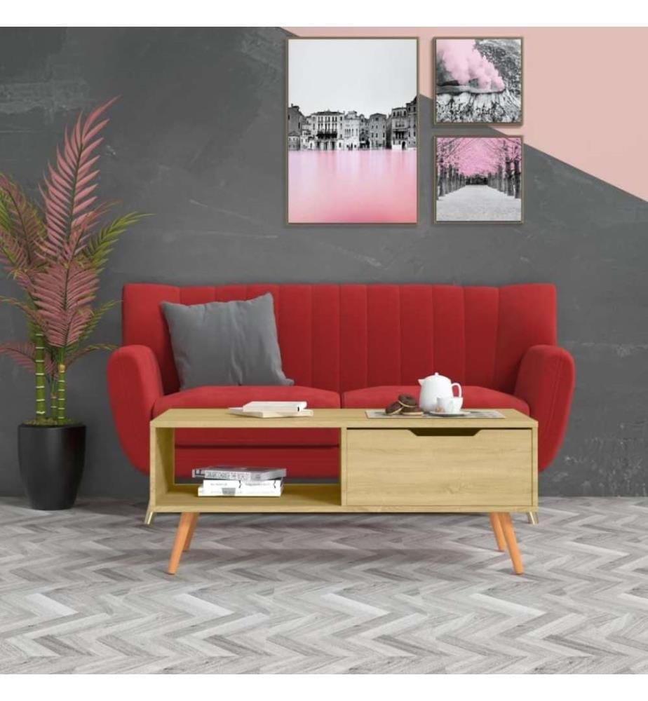 Couchtisch Sonoma-Eiche 100x49,5x43 cm Holzwerkstoff