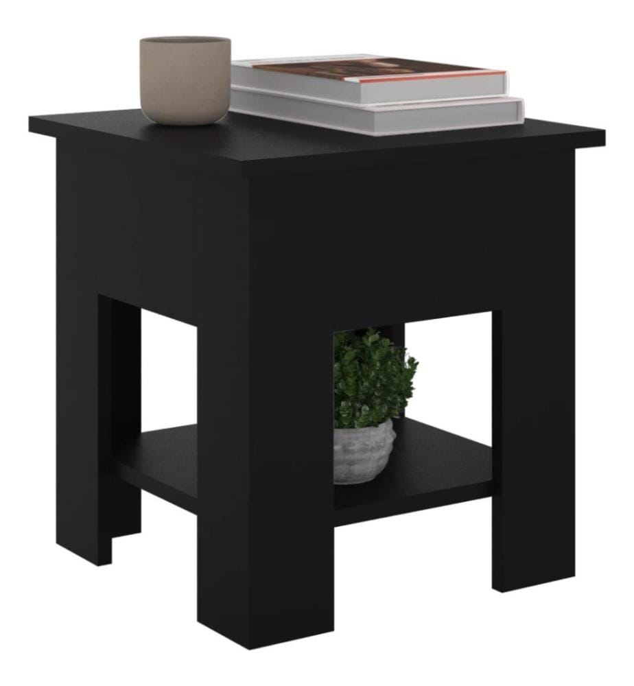 Couchtisch Schwarz 40x40x42 cm Holzwerkstoff