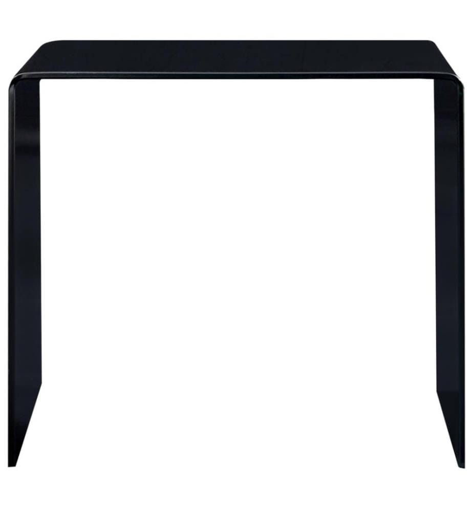 Couchtisch Schwarz 50x50x45 cm Hartglas