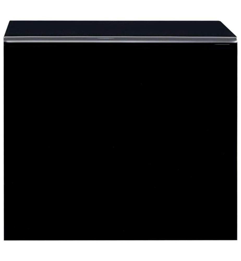 Couchtisch Schwarz 50x50x45 cm Hartglas