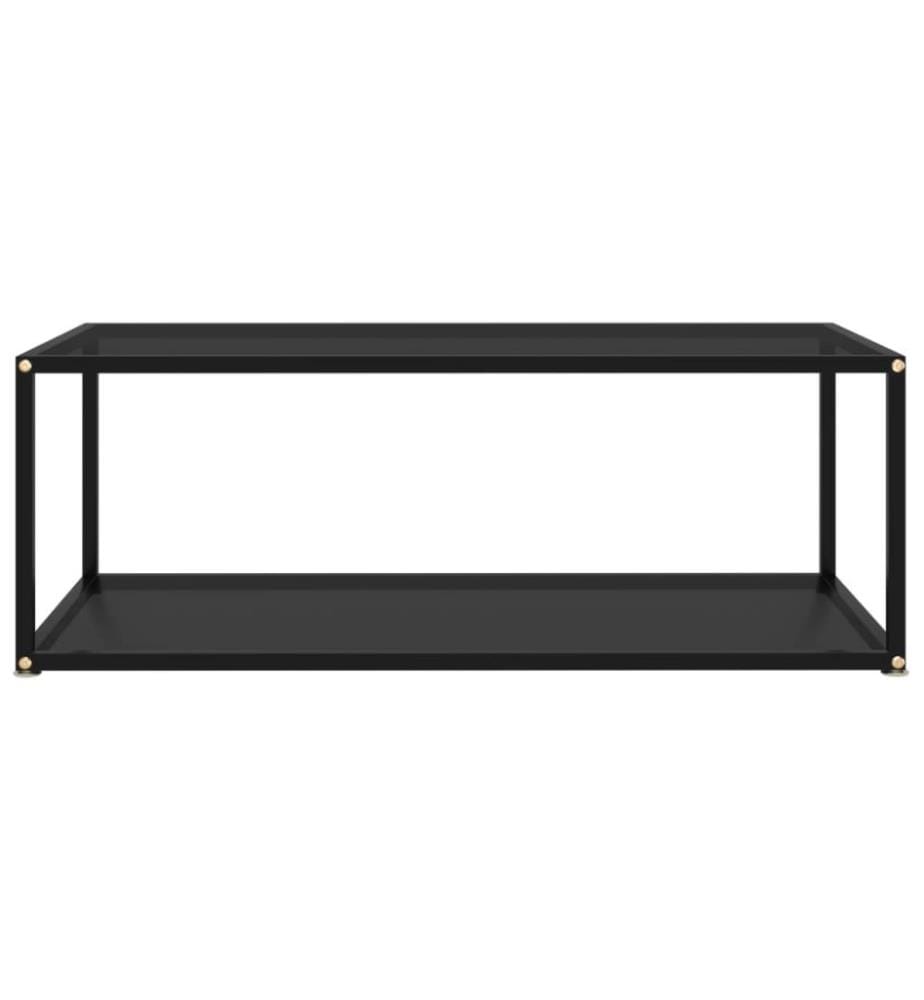 Coffee Table Black 100x50x35 cm Tempered Glass