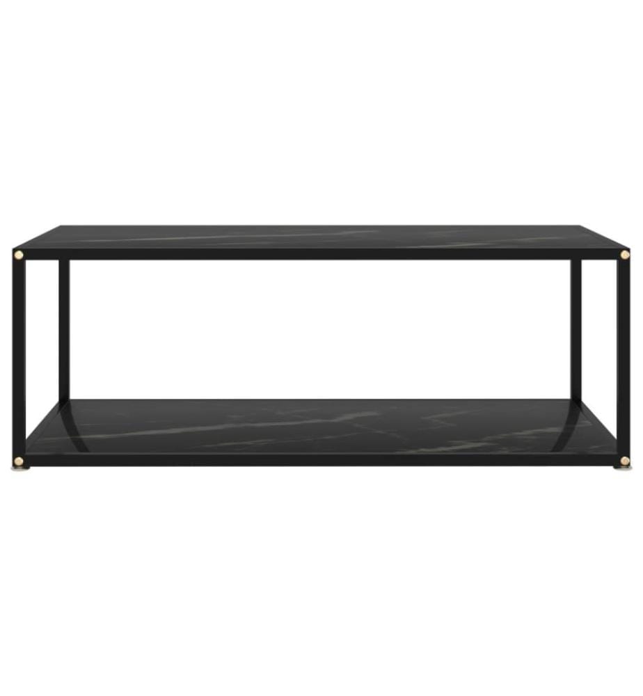 Table basse Noir 100x50x35 cm Verre trempé