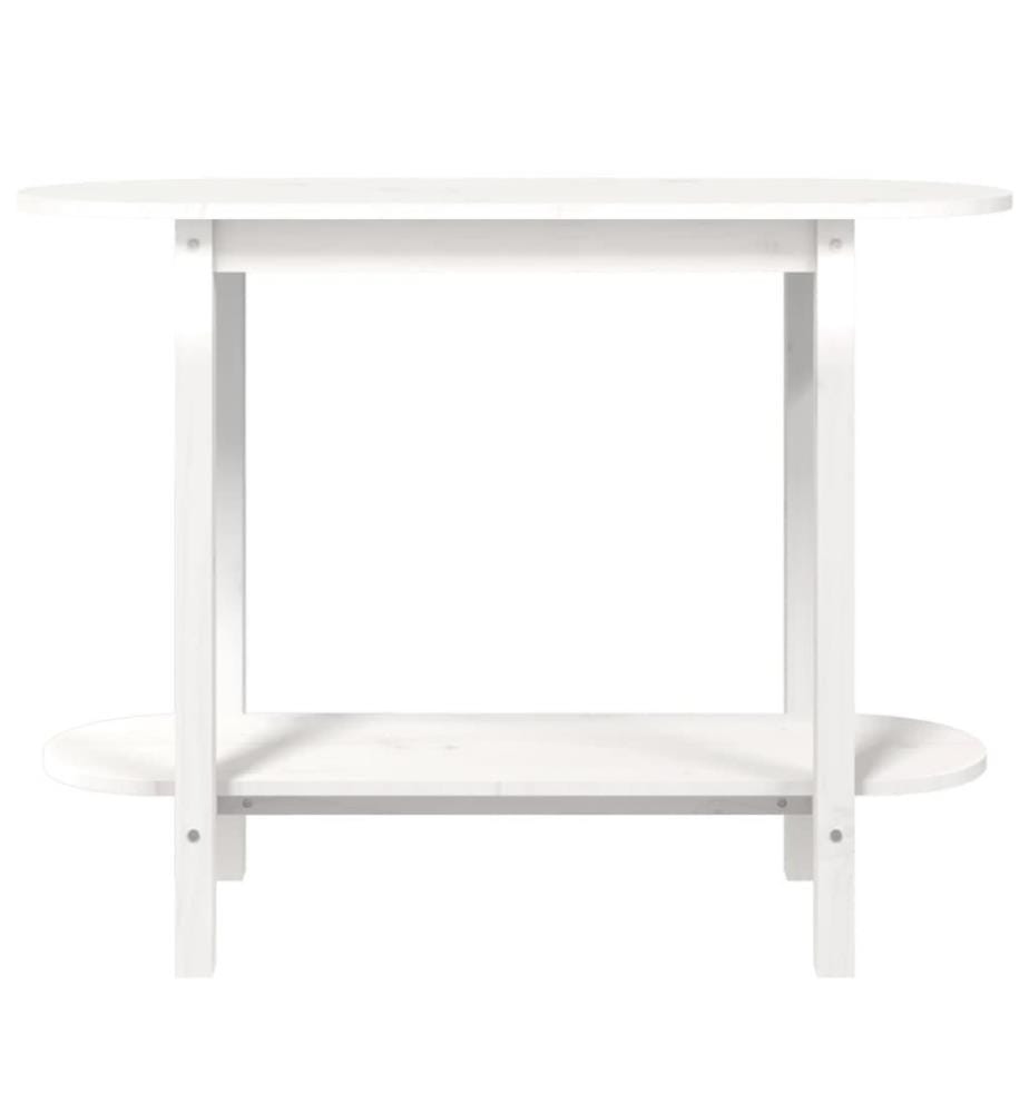 Konsolentisch Weiss 110x40x80 cm Massivholz Kiefer